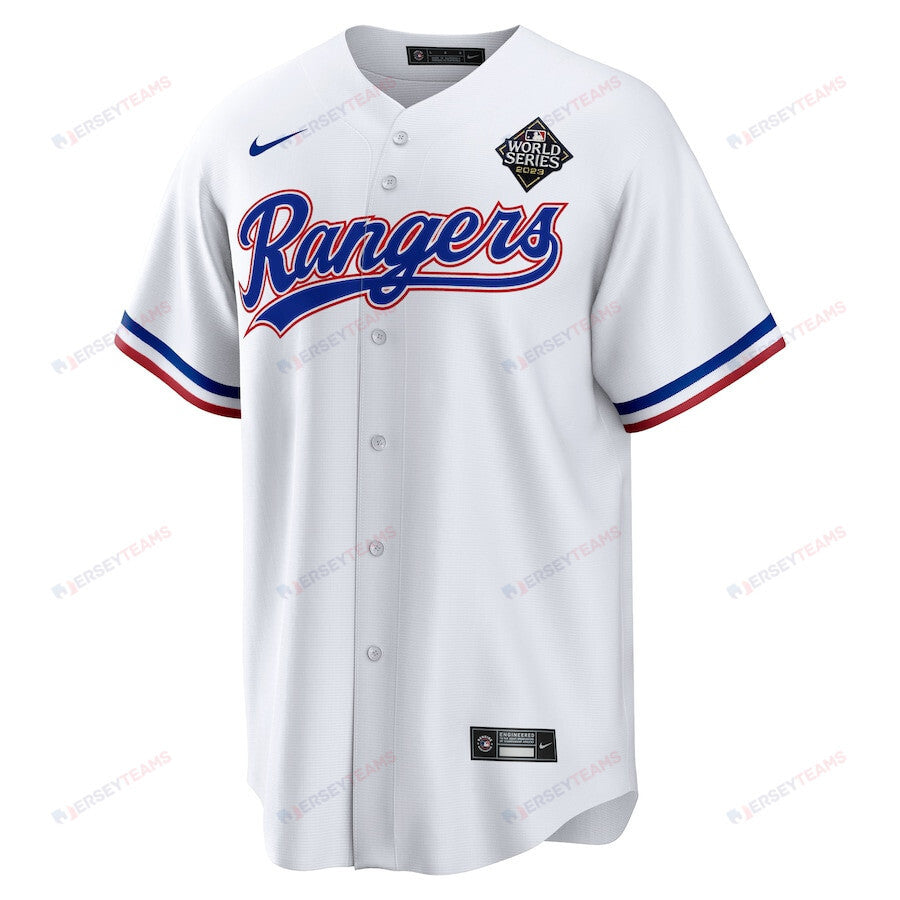 Jacob deGrom 48 Texas Rangers 2023 World Series Men Jersey - White