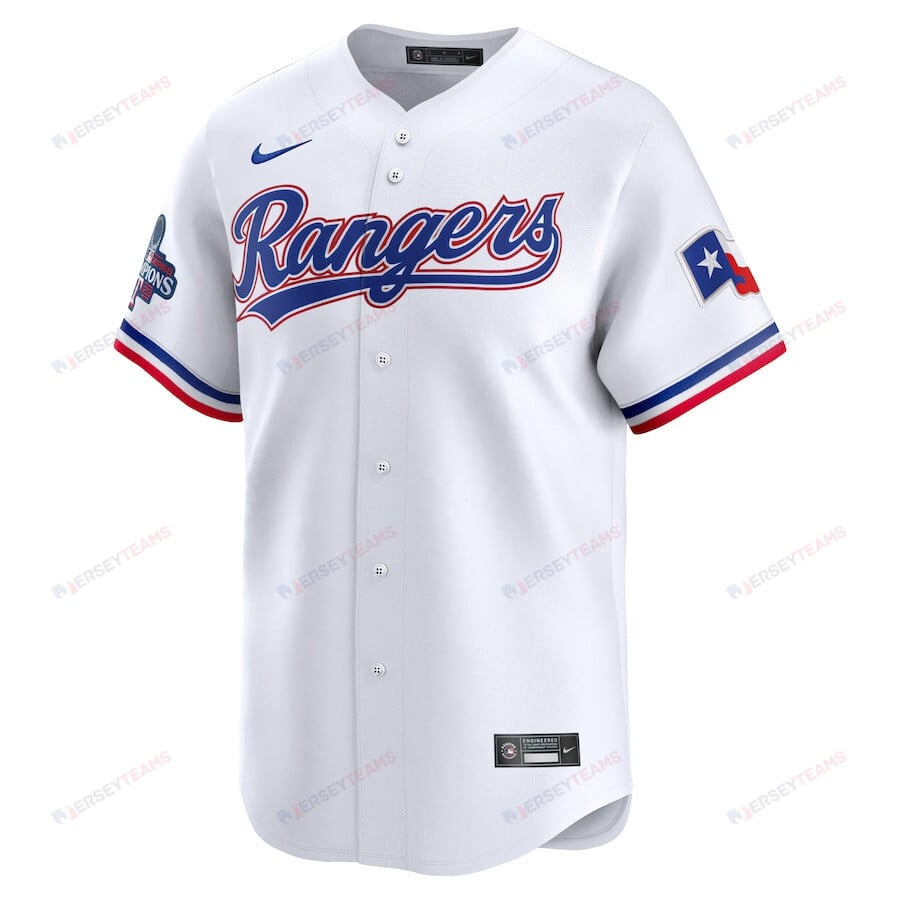 Max Scherzer 31 Texas Rangers Home 2023 World Series Champions Limited Men Jersey - White