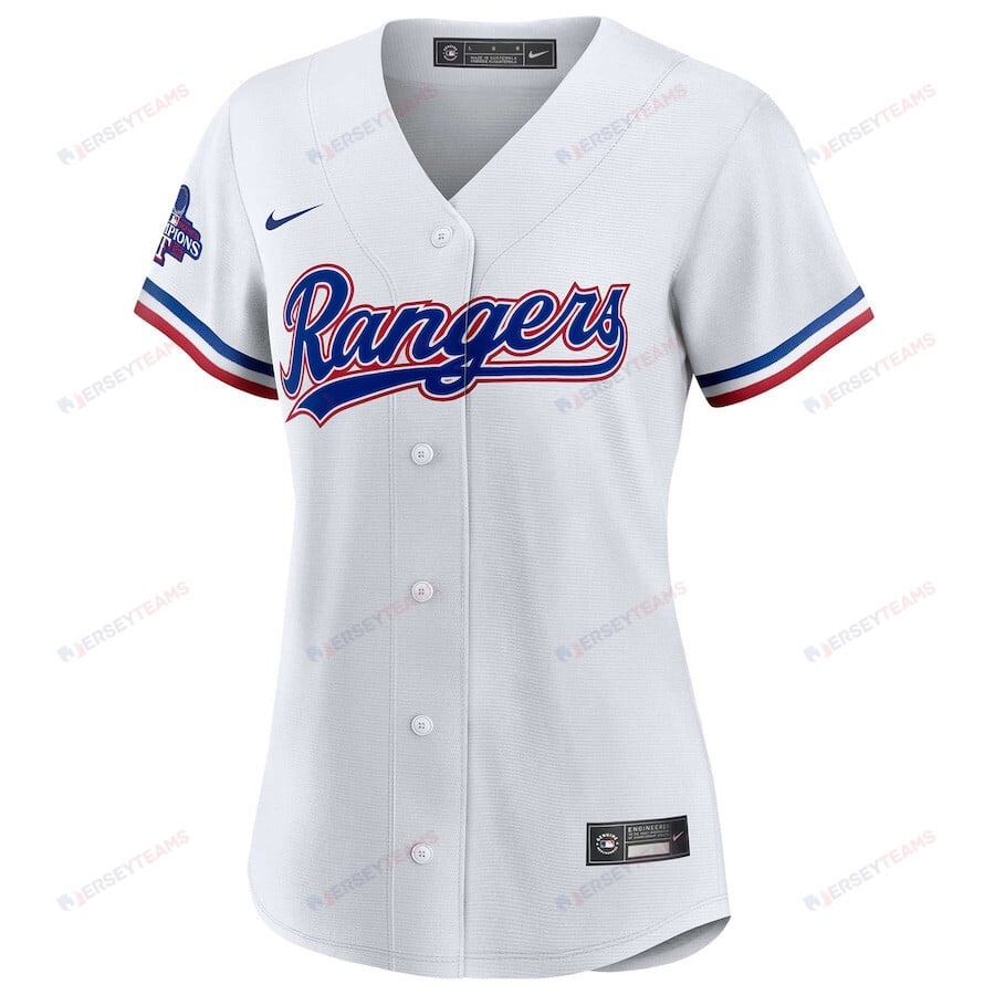 Josh Jung 6 Texas Rangers Home 2023 World Series Champions Women Jersey - White