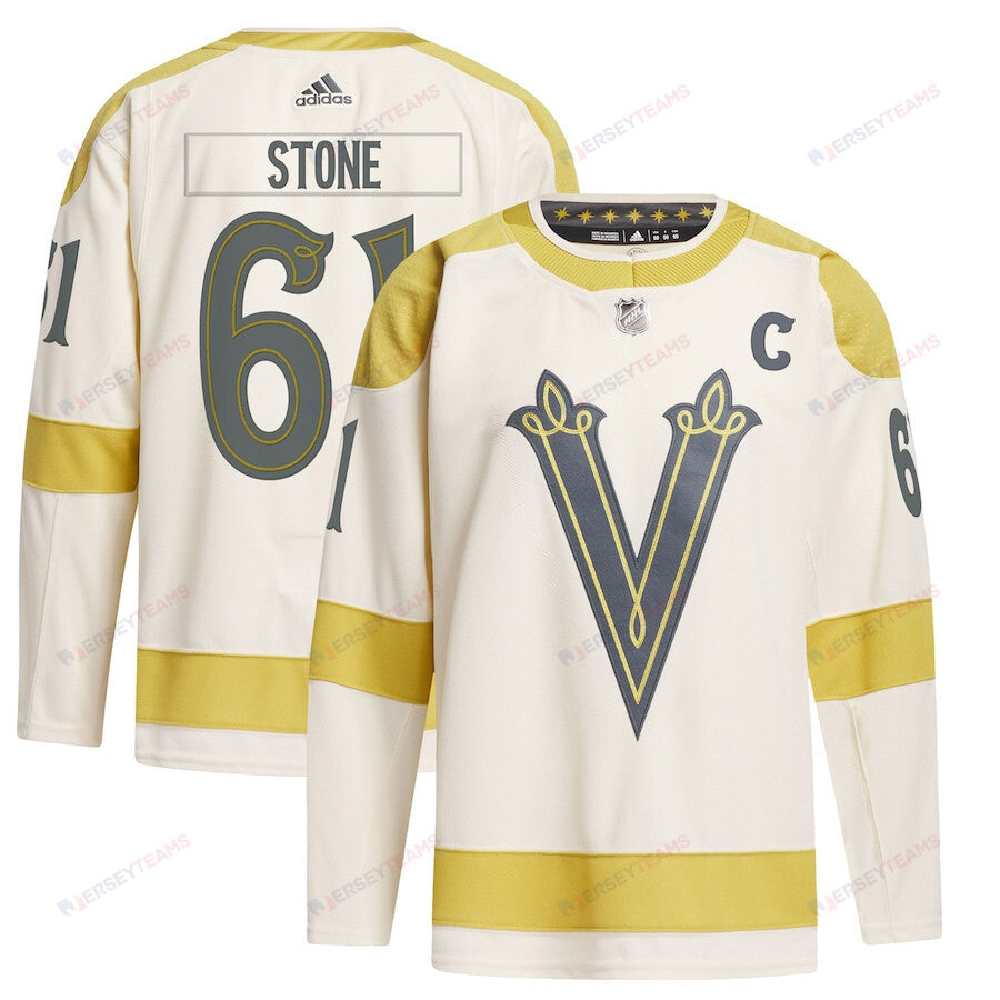 Mark Stone 61 Vegas Golden Knights 2024 NHL Winter Classic Primegreen Men Jersey - Cream