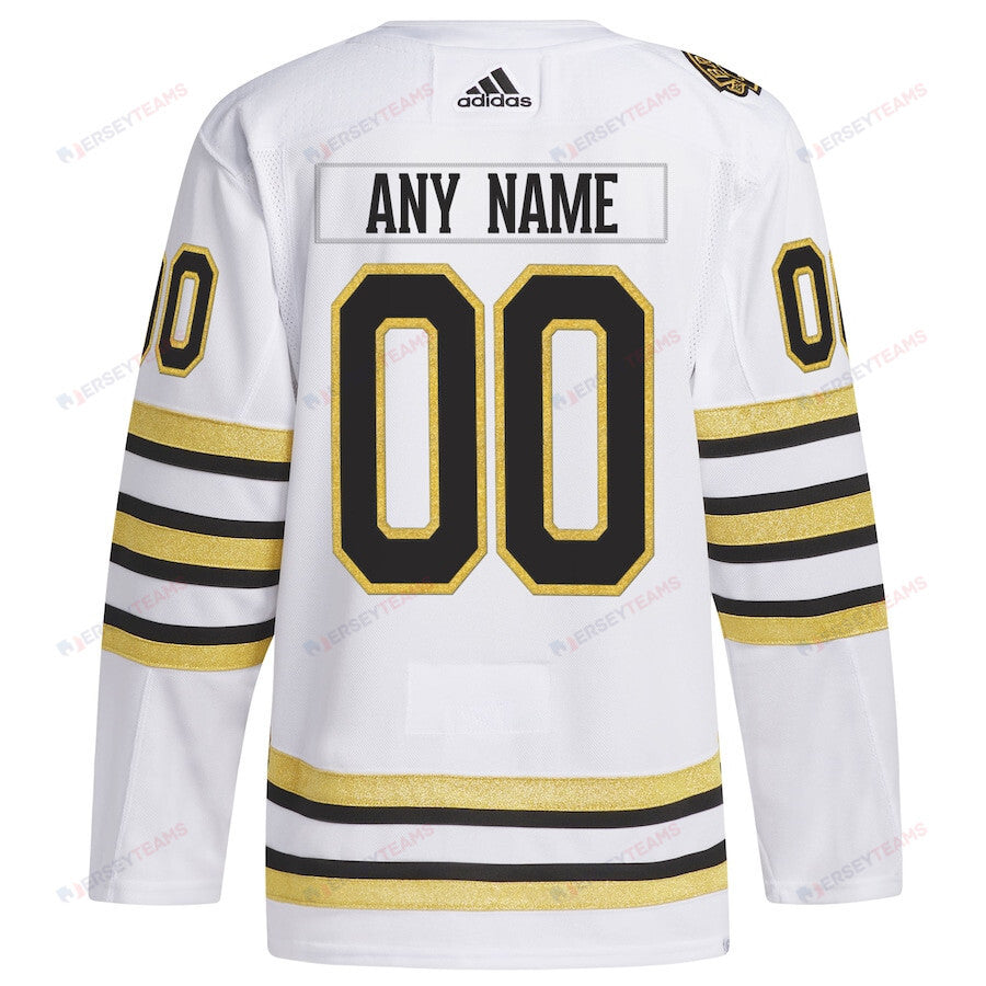 Boston Bruins 100th Anniversary Primegreen Custom Men Jersey - White