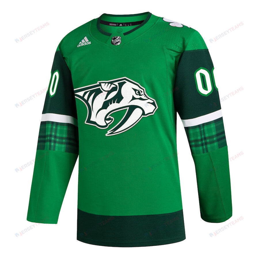 Nashville Predators St. Patrick's Day Custom Men Jersey - Kelly Green