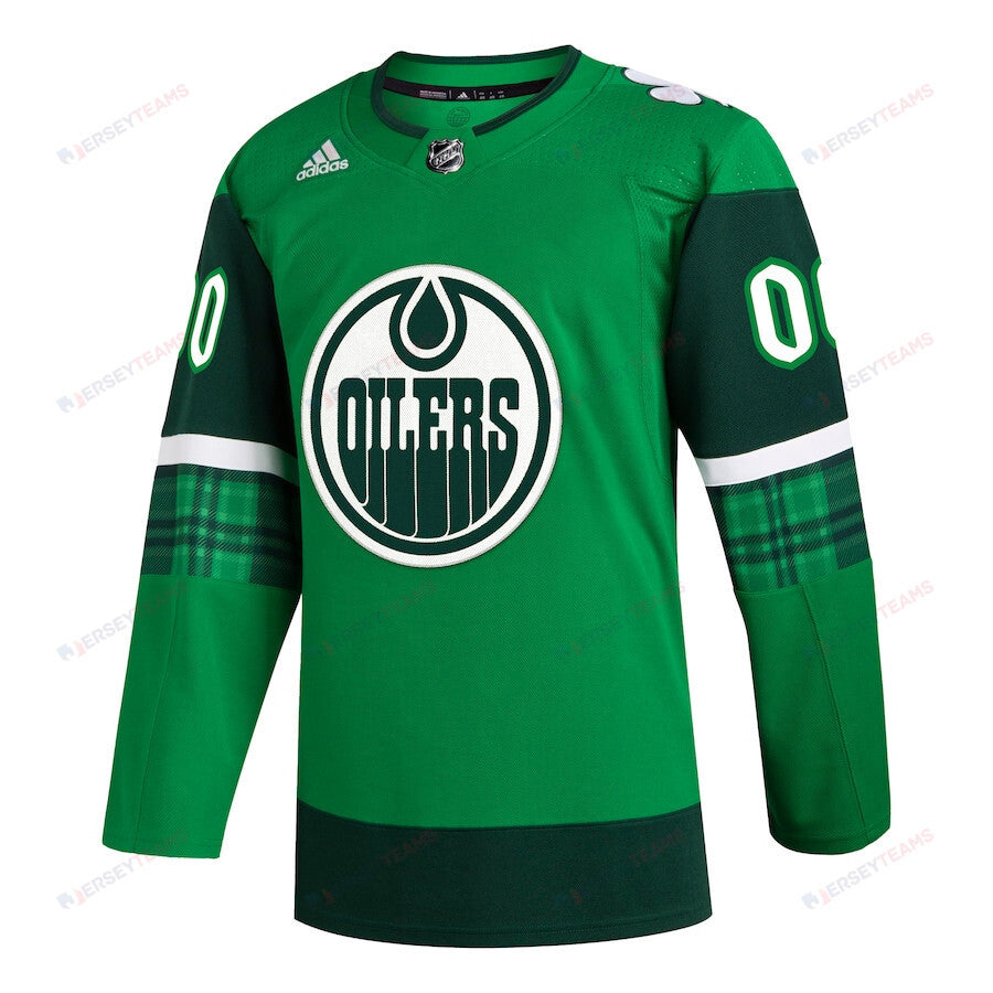 Edmonton Oilers St. Patrick's Day Custom Men Jersey - Kelly Green