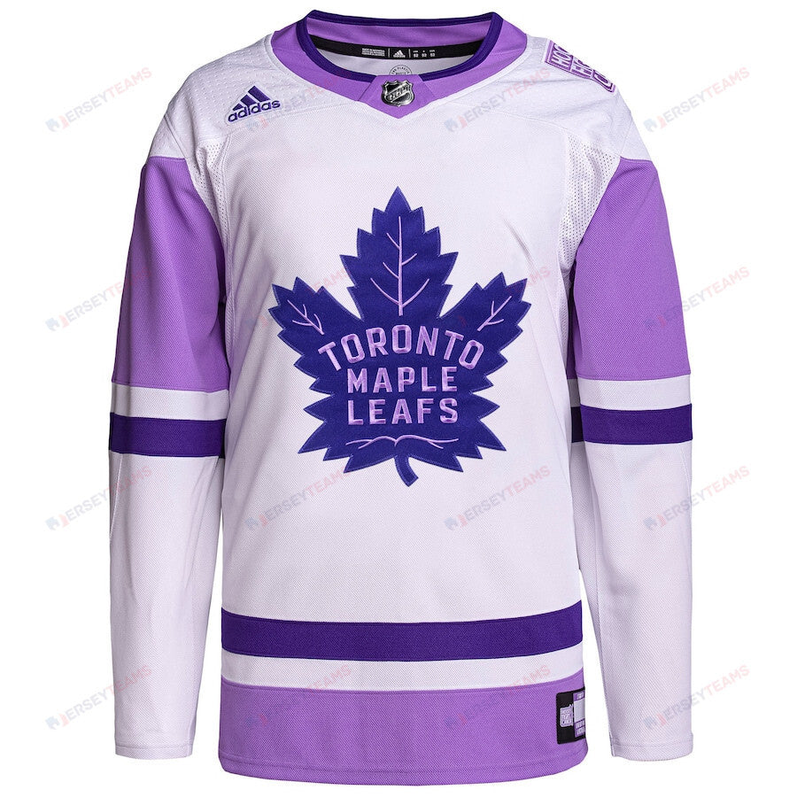 Montreal Canadiens Hockey Fights Cancer Primegreen Custom Men Jersey - White/Purple