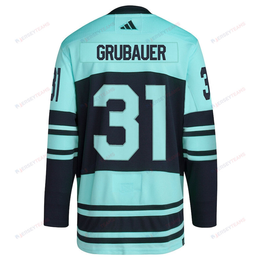 Philipp Grubauer 31 Seattle Kraken Reverse Retro 2.0 Men Jersey - Teal