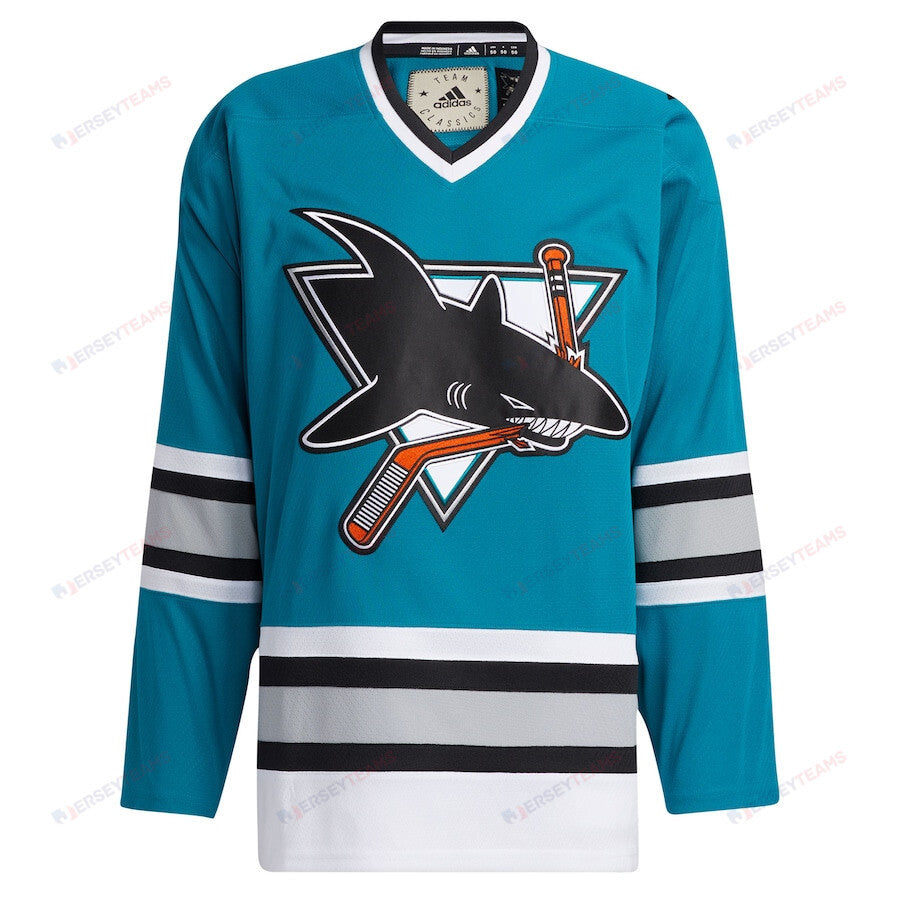 San Jose Sharks Team Classics Blank Men Jersey - Teal