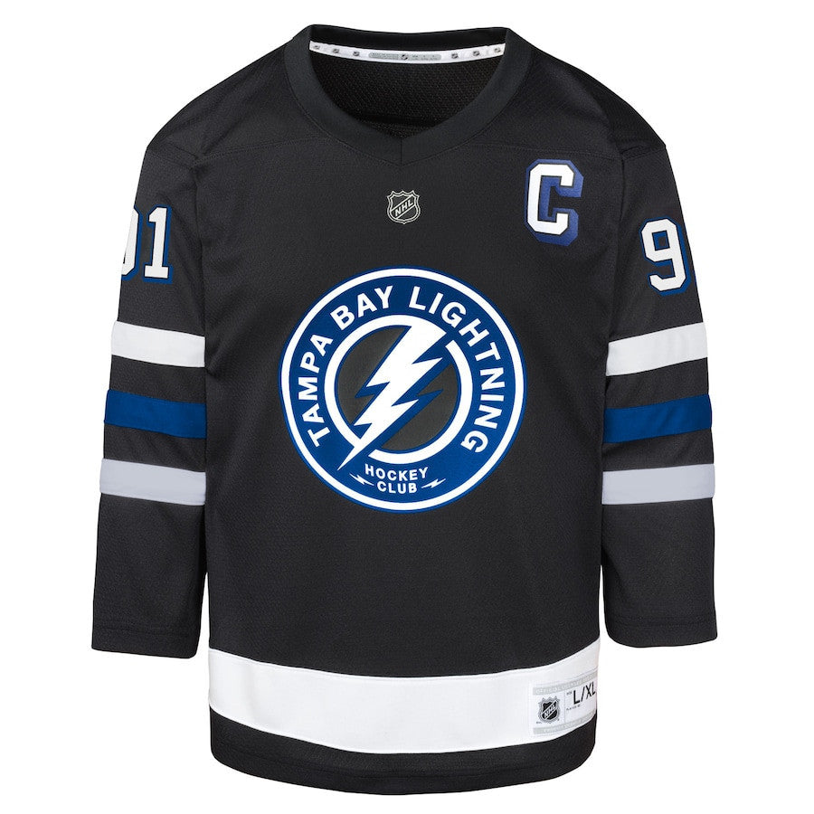 Steven Stamkos 91 Tampa Bay Lightning Alternate YOUTH Jersey - Black