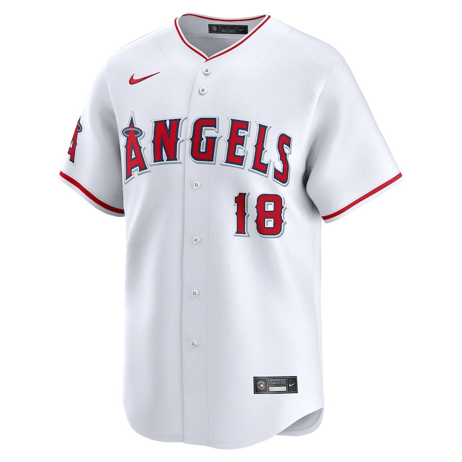Nolan Schanuel 18 Los Angeles Angels Home Limited Player Men Jersey - White