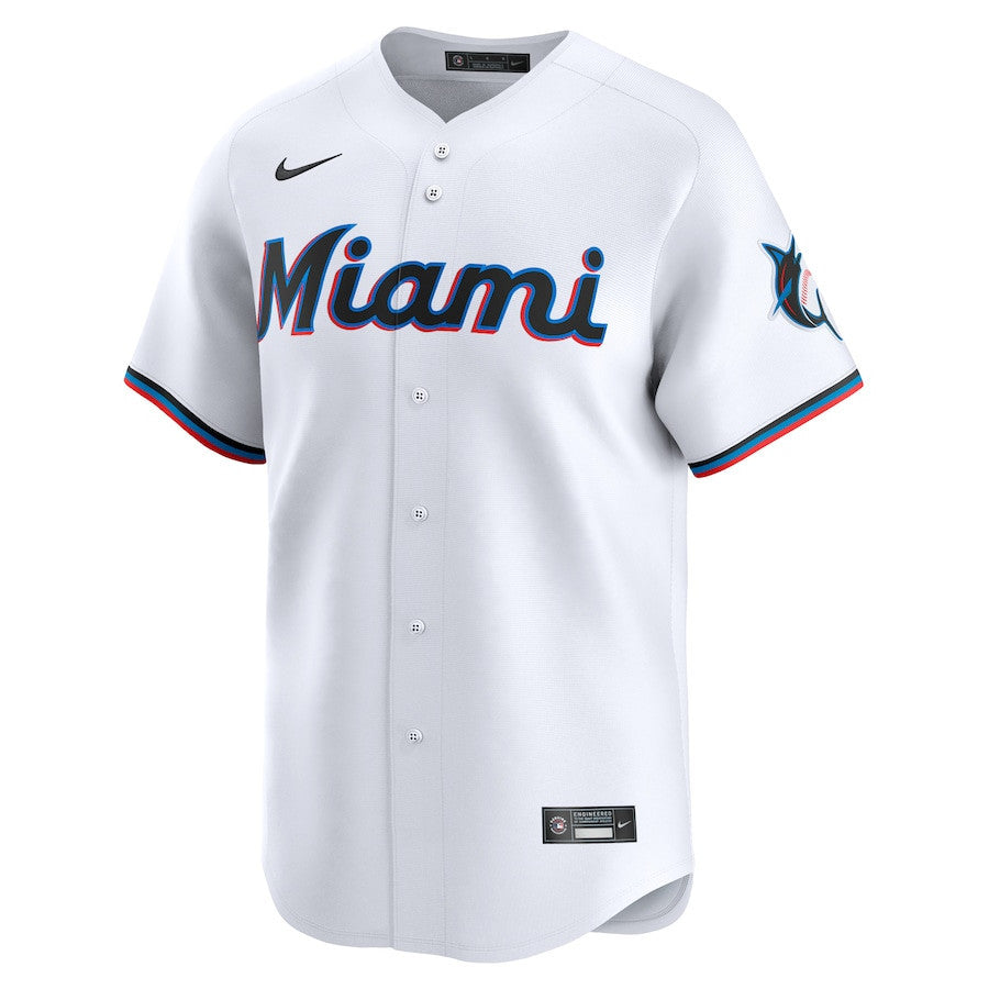 Christian Bethancourt 25 Miami Marlins Home Limited Player Men Jersey - White