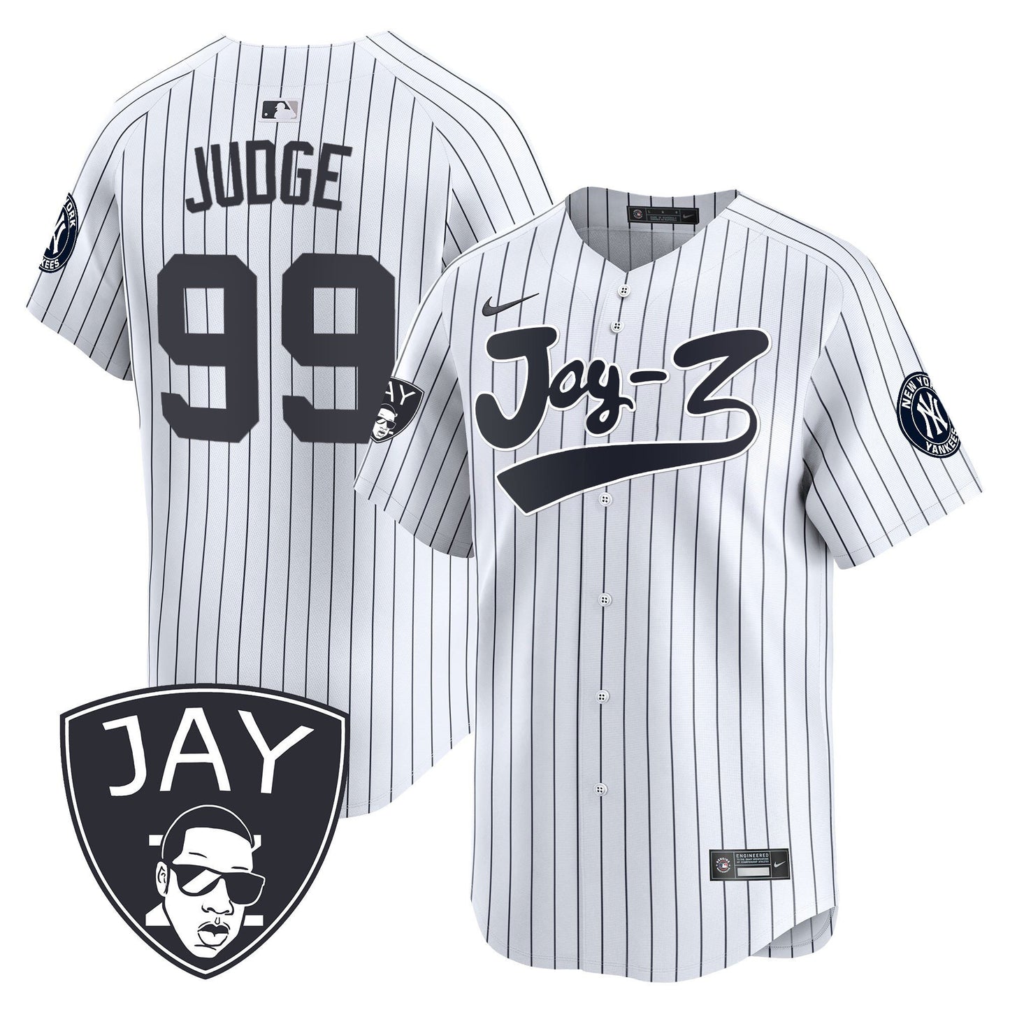 Aaron Judge 99 New York Yankees Jay-Z Men Jersey - White