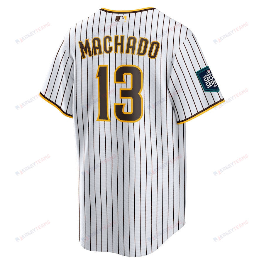 Manny Machado 13 San Diego Padres 2024 MLB World Tour Seoul Series Home Jersey - White