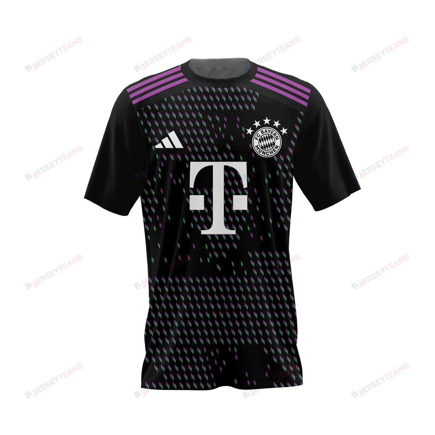 Bouna Sarr 20 Bayern Munich 2023/24 Away Men AOP T-shirt - Black