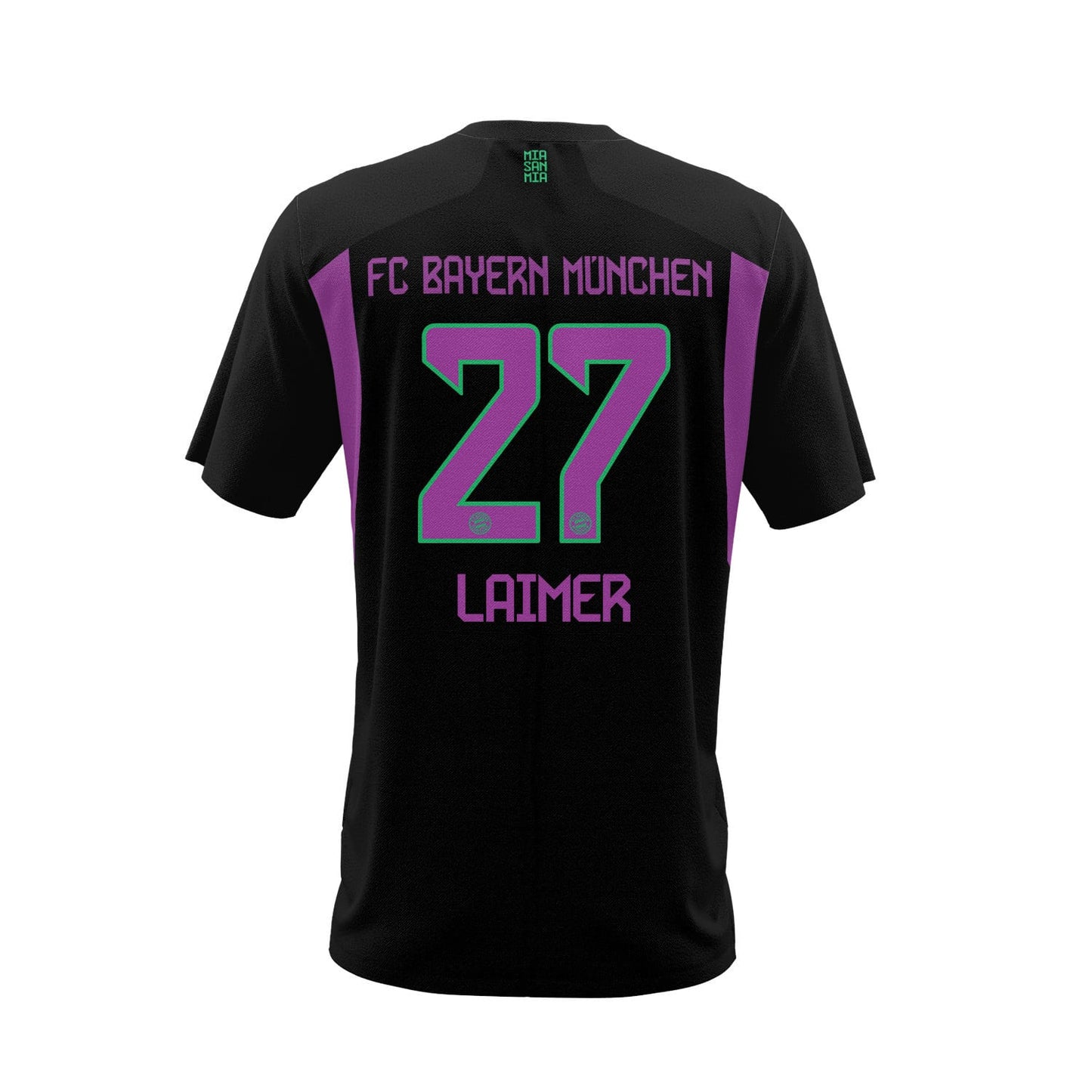 Konrad Laimer 27 Bayern Munich 2023/24 Away Men AOP T-shirt - Black