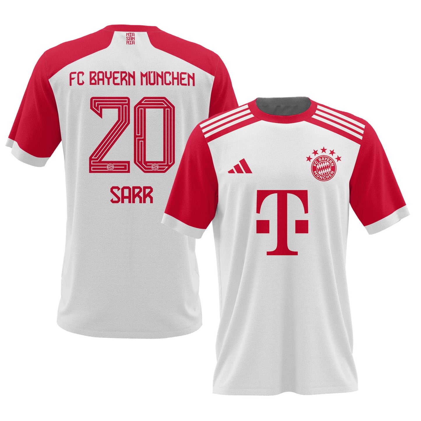 Bouna Sarr 20 Bayern Munich 2023/24 Home Men AOP T-shirt - White
