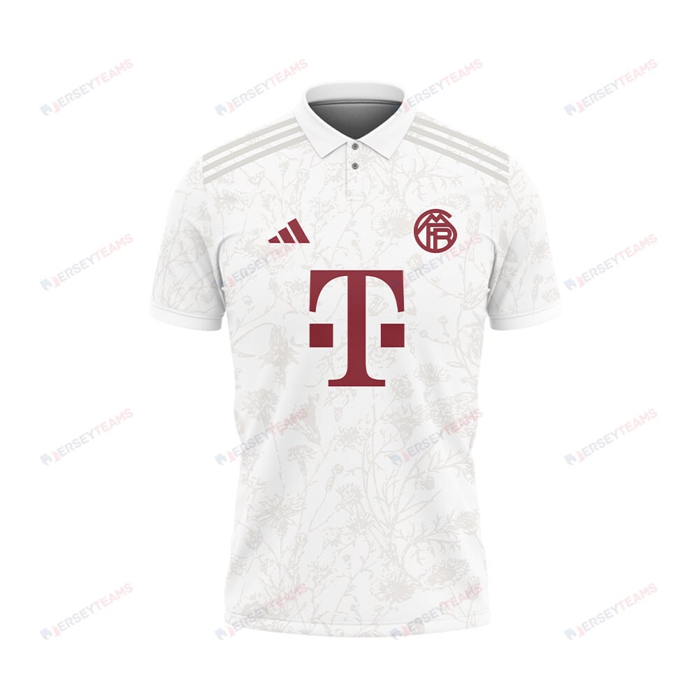 Bouna Sarr 20 Bayern Munich 2023/24 Third Printed Polo Shirt - White