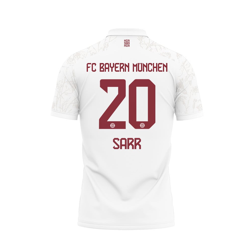 Bouna Sarr 20 Bayern Munich 2023/24 Third Printed Polo Shirt - White