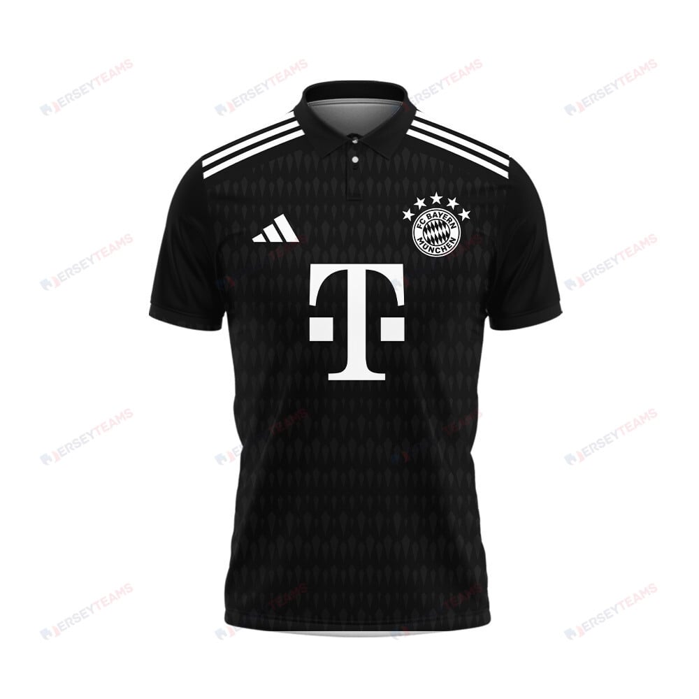 Sven Ulreich 26 Bayern Munich 2023/24 Goalkeeper Printed Polo Shirt - Black