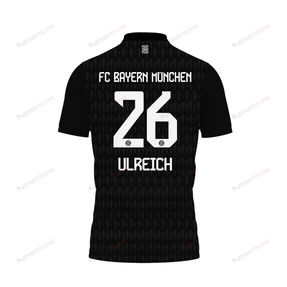 Sven Ulreich 26 Bayern Munich 2023/24 Goalkeeper Printed Polo Shirt - Black