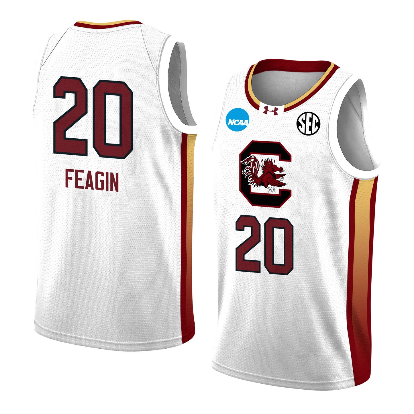 Sania Feagin 20 South Carolina 2024 Women's Basketball Jersey - White, Unisex Jersey
