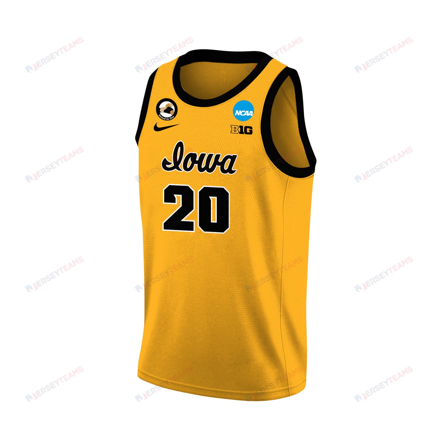 Kate Martin 20 Iowa Hawkeyes 2024 Women's Basketball Jersey - Yellow, Unisex Jersey