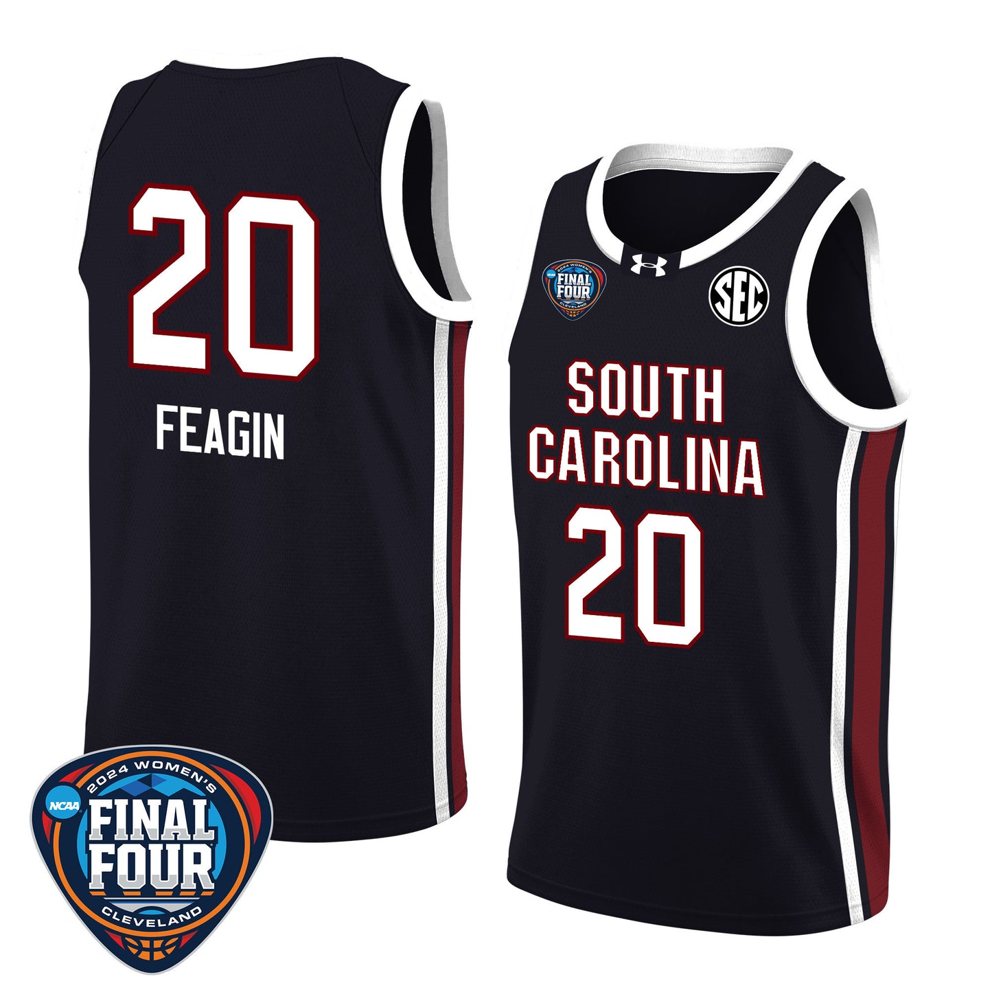 Sania Feagin 20 South Carolina 2024 Final Four Patch Women's Basketball Jersey - Unisex Jersey