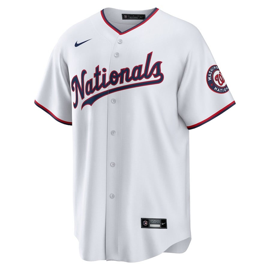 C.J. Abrams 5 Washington Nationals Home Men Jersey - White