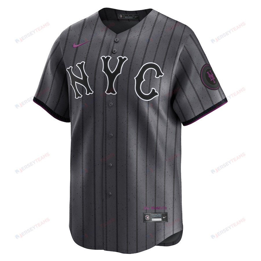 Francisco Lindor 12 New York Mets 2024 City Connect Limited Men Jersey - Graphite