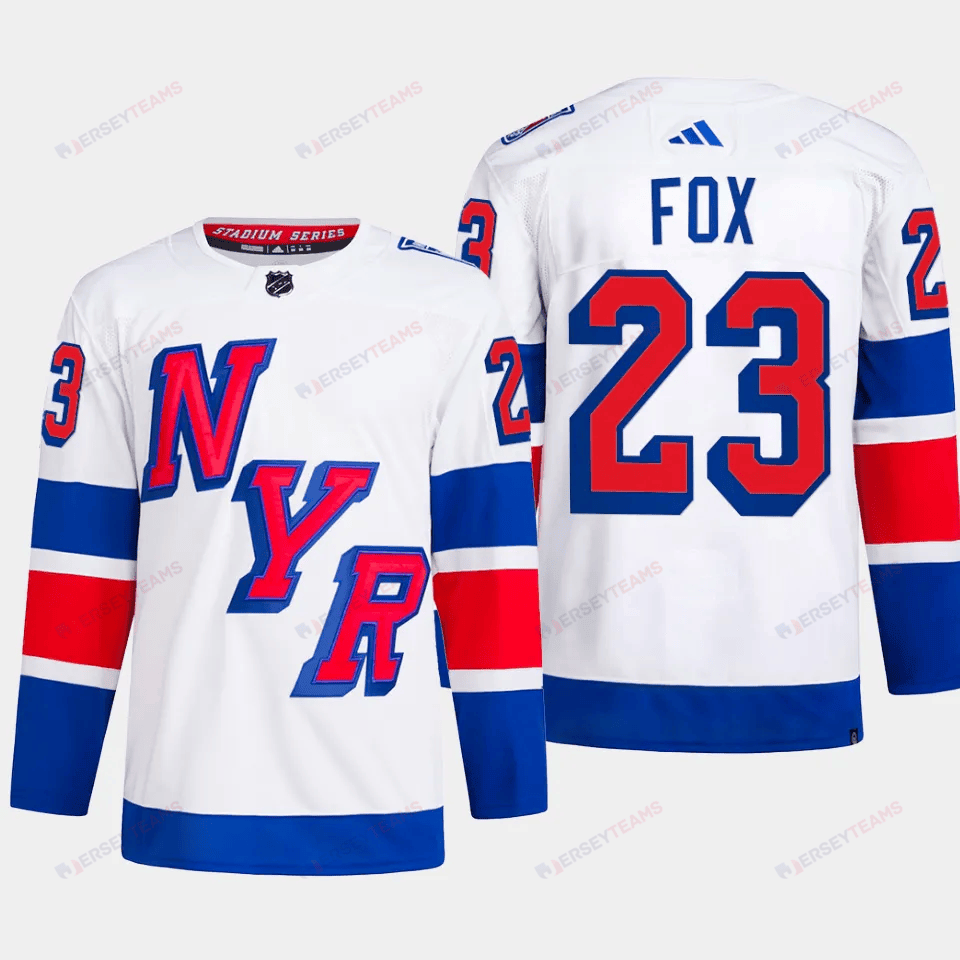 Adam Fox 23 New York Rangers 2024 Stadium Series Primegreen Men Jersey - White