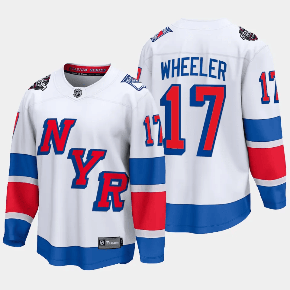 Blake Wheeler 17 New York Rangers 2024 Stadium Series Patch Breakaway Jersey - Men, White