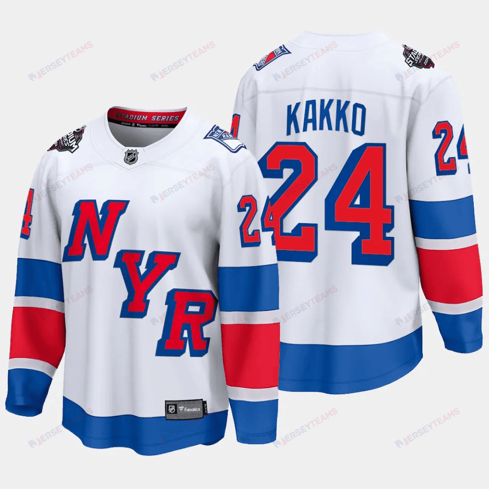 Kaapo Kakko 24 New York Rangers 2024 Stadium Series Patch Breakaway Jersey - Men, White