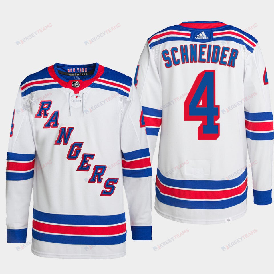 Braden Schneider 4 New York Rangers Away Breakaway Men Jersey - White