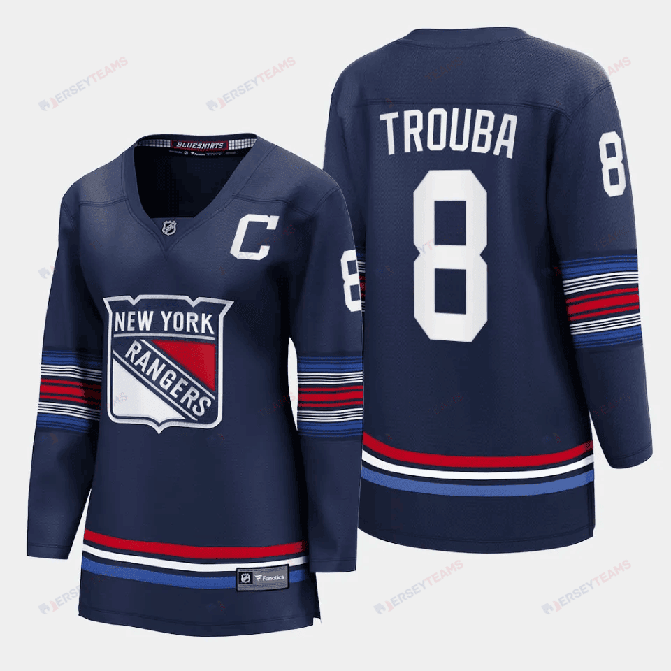 Jacob Trouba 8 New York Rangers Women Alternate Premier Breakaway Jersey - Navy