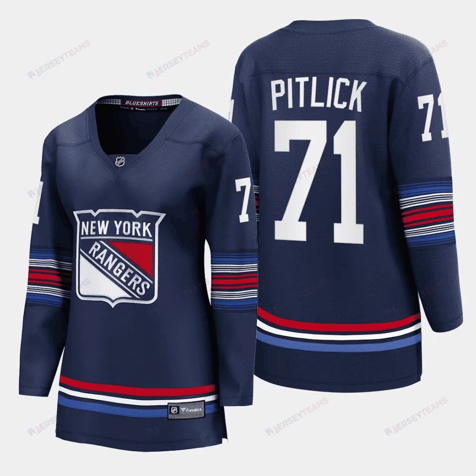 Tyler Pitlick 71 New York Rangers Women Alternate Premier Breakaway Jersey - Navy