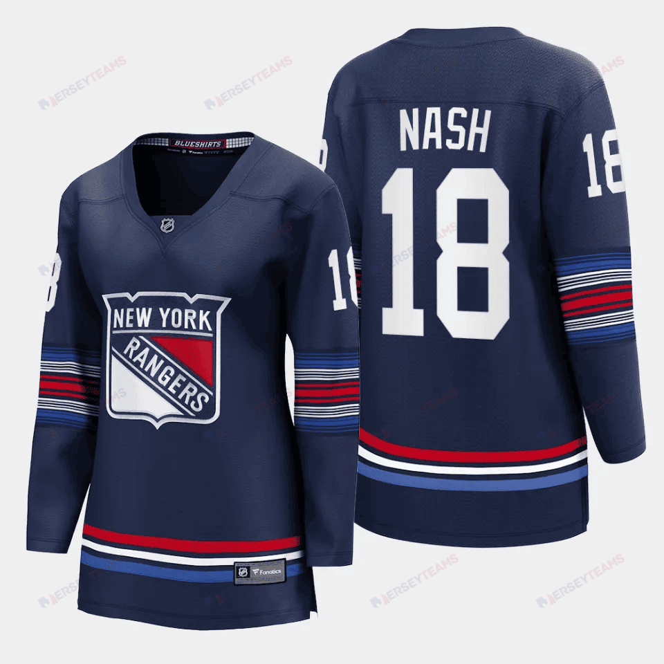 Riley Nash 18 New York Rangers Women Alternate Premier Breakaway Jersey - Navy