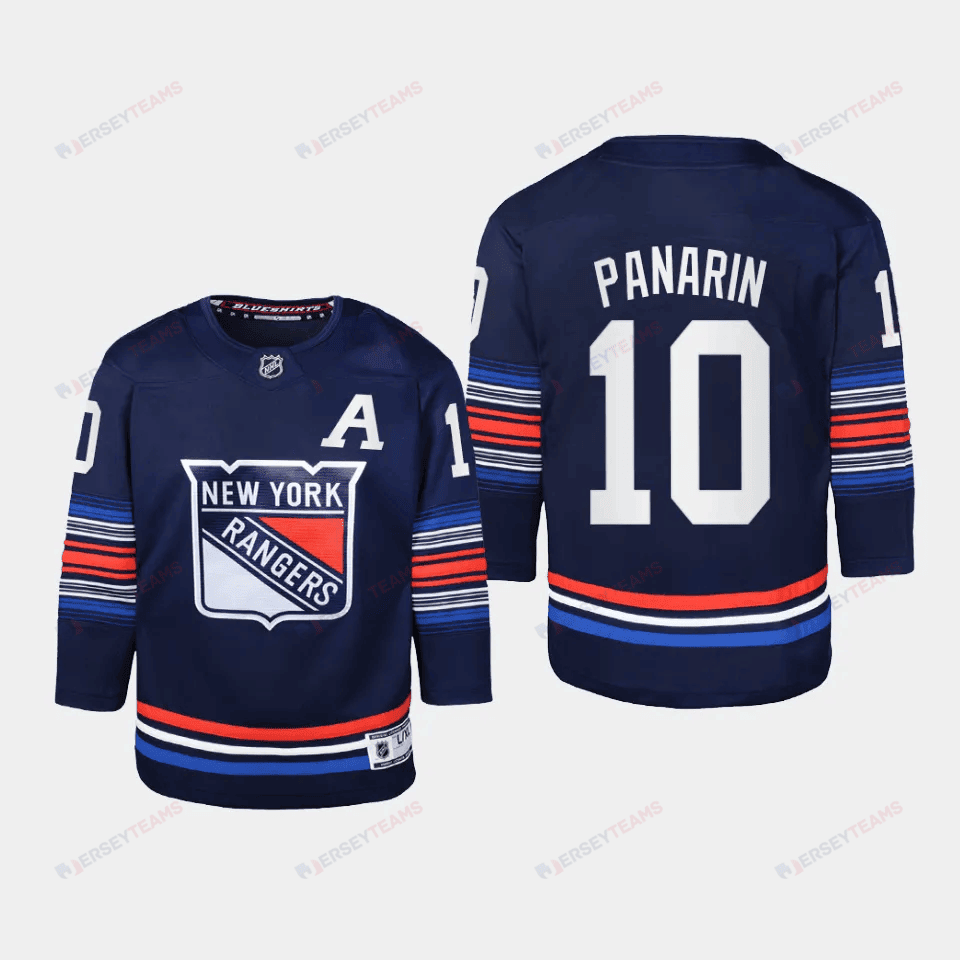 Artemi Panarin 10 New York Rangers 2024 Alternate Third Youth Jersey - Navy