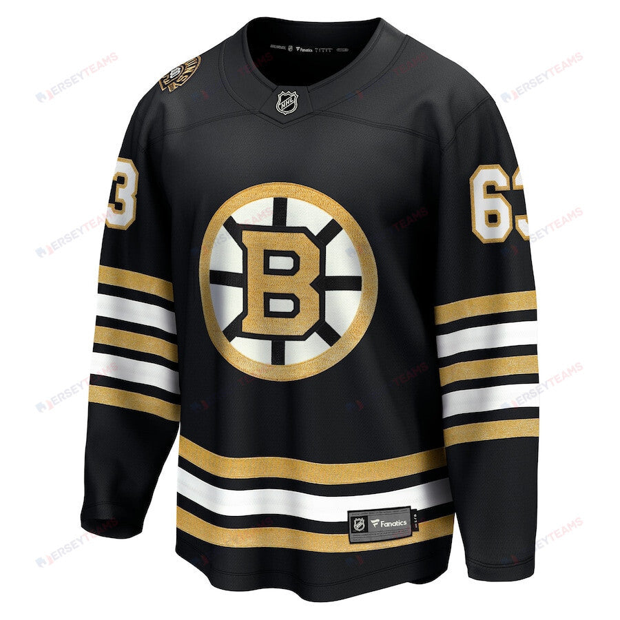 Brad Marchand 63 Boston Bruins 100th Anniversary Breakaway Jersey - Black