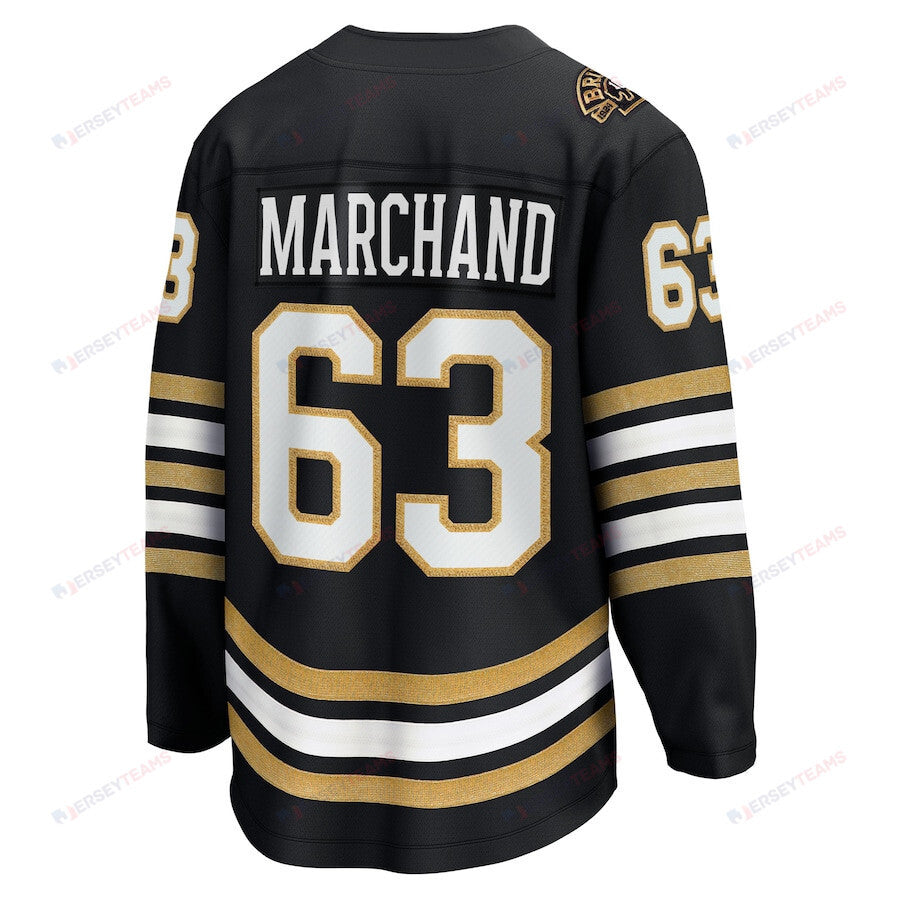 Brad Marchand 63 Boston Bruins 100th Anniversary Breakaway Jersey - Black