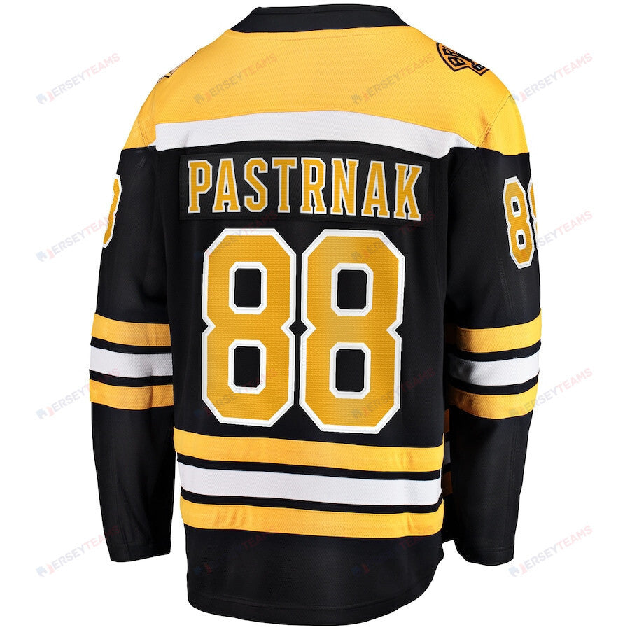 David Pastrnak 88 Boston Bruins Home Breakaway Jersey - Black