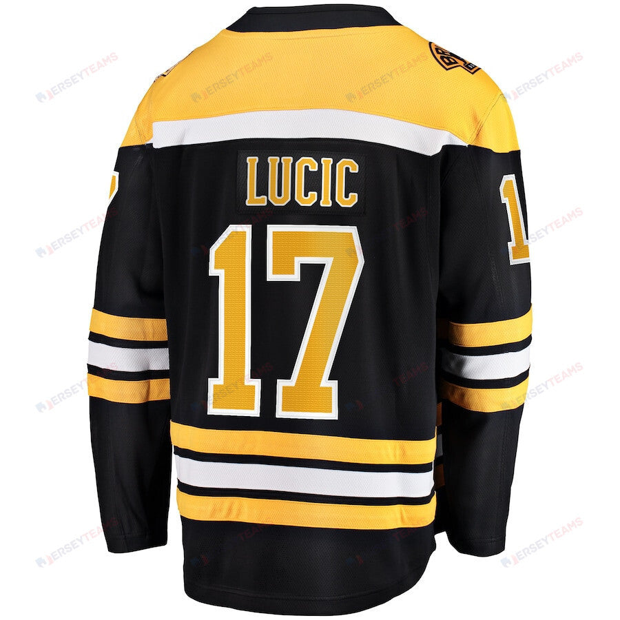 Milan Lucic 17 Boston Bruins Breakaway Home Jersey - Men, Black
