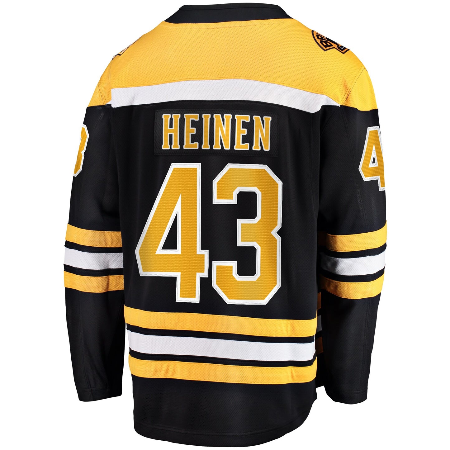 Danton Heinen 43 Boston Bruins Home Breakaway Jersey - Men, Black