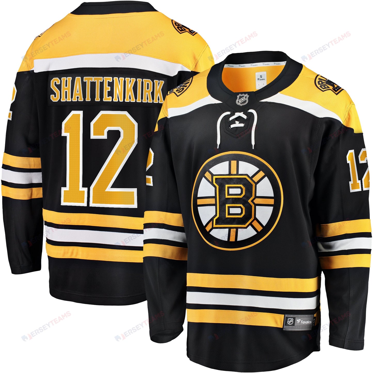 Kevin Shattenkirk 12 Boston Bruins Home Breakaway Jersey - Men, Black