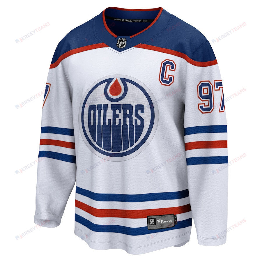 Connor McDavid 97 Edmonton Oilers Away Breakaway Jersey - Men, White