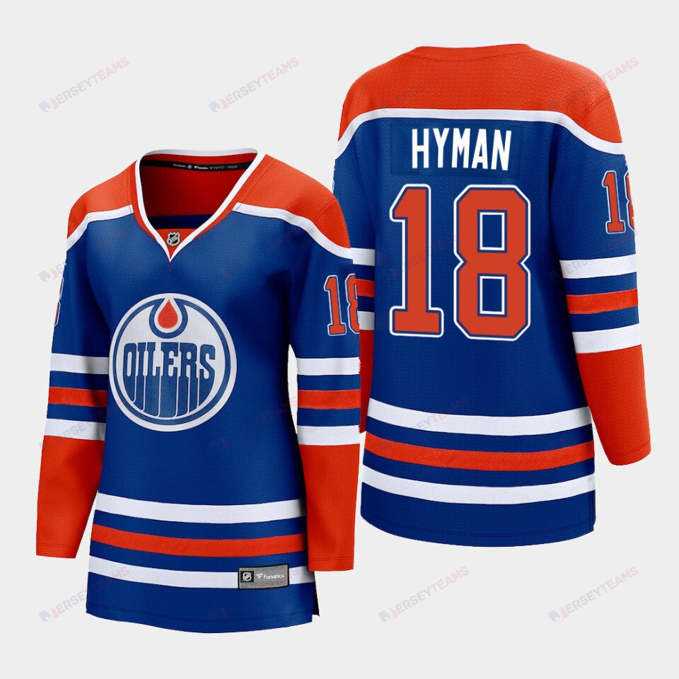 Zach Hyman 18 Edmonton Oilers Home Jersey - Women