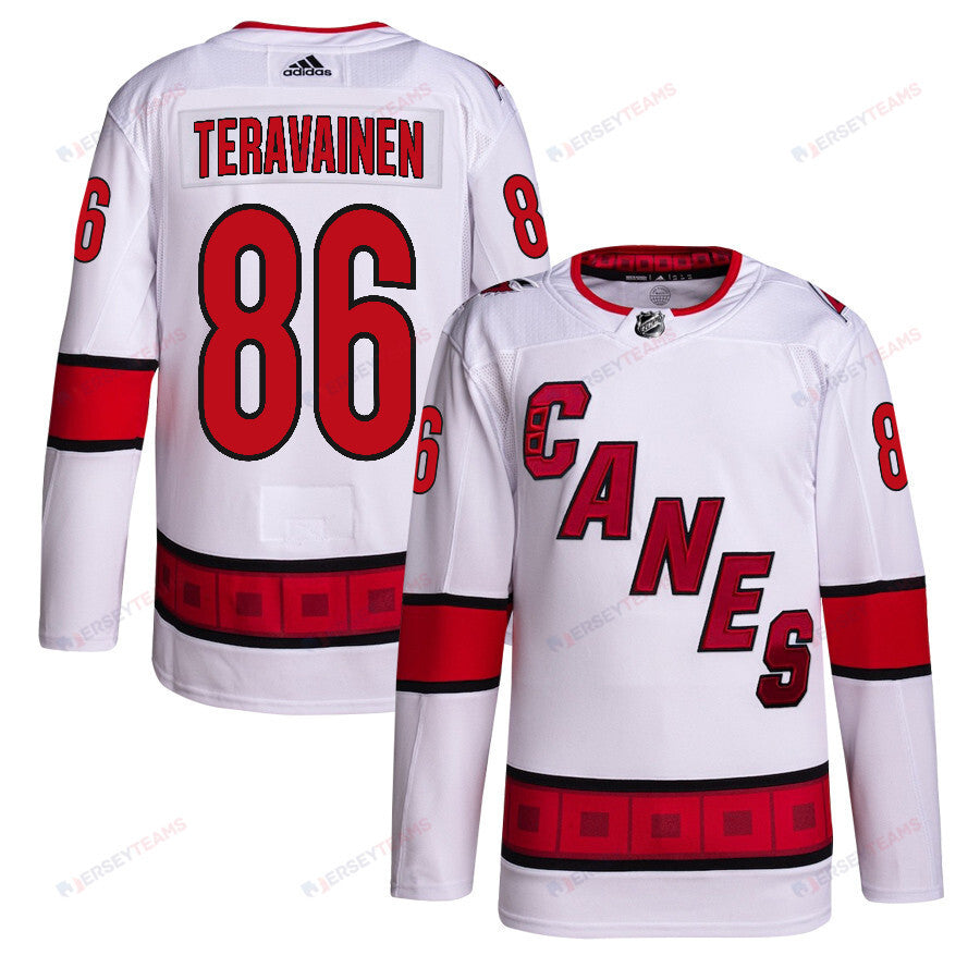 Teuvo Teravainen 86 Carolina Hurricanes Away Primegreen Jersey - Men, White
