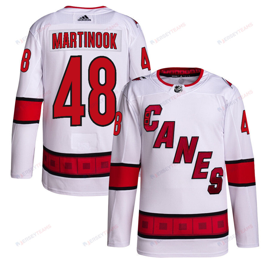 Jordan Martinook 48 Carolina Hurricanes Away Primegreen Jersey - Men, White