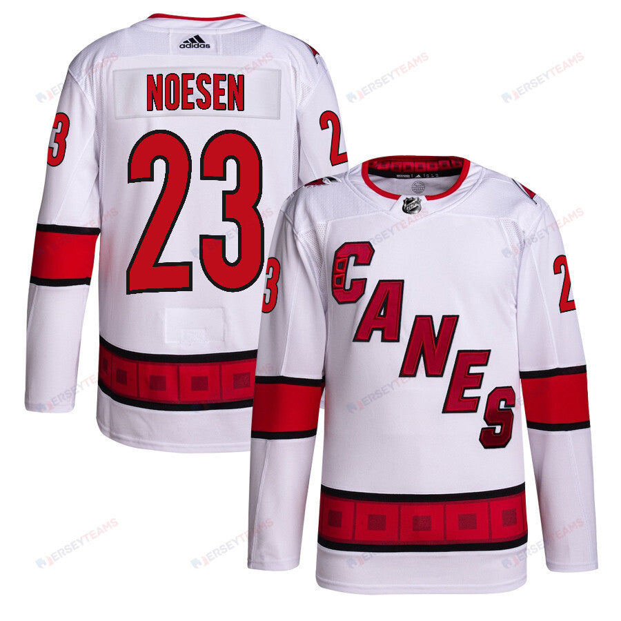 Stefan Noesen 23 Carolina Hurricanes Away Primegreen Jersey - Men, White