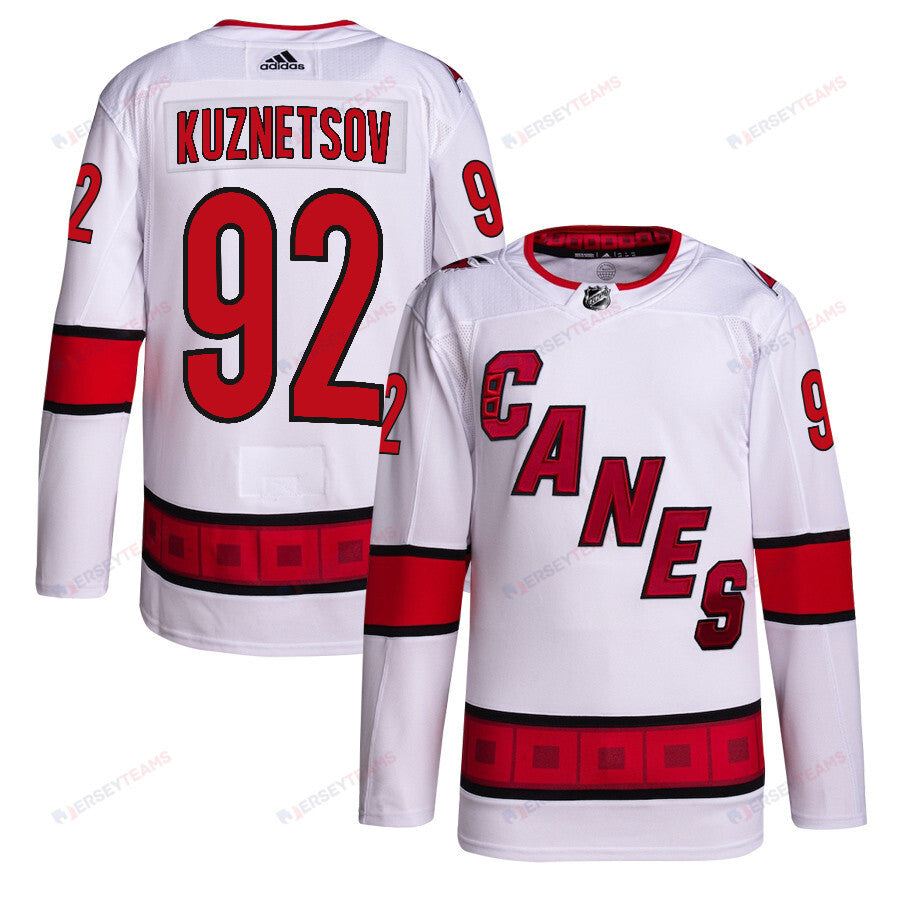 Evgeny Kuznetsov 92 Carolina Hurricanes Away Primegreen Jersey - Men, White