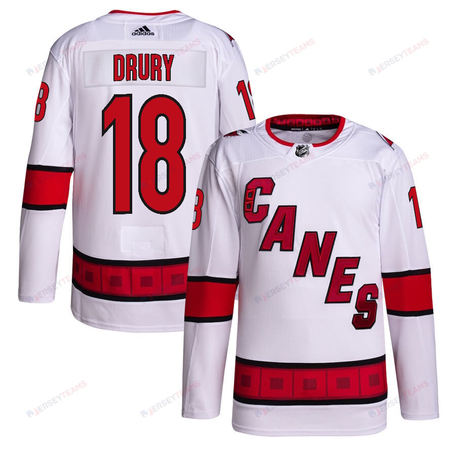 Jack Drury 18 Carolina Hurricanes Away Primegreen Jersey - Men, White