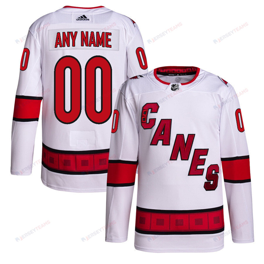 Carolina Hurricanes Away Primegreen Jersey Customized - Men, White