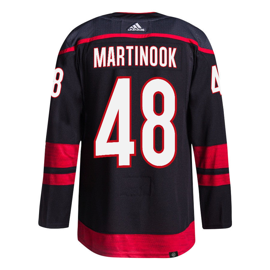 Jordan Martinook 48 Carolina Hurricanes 2024 NHL Playoffs Patch Home Jersey - Men, Black